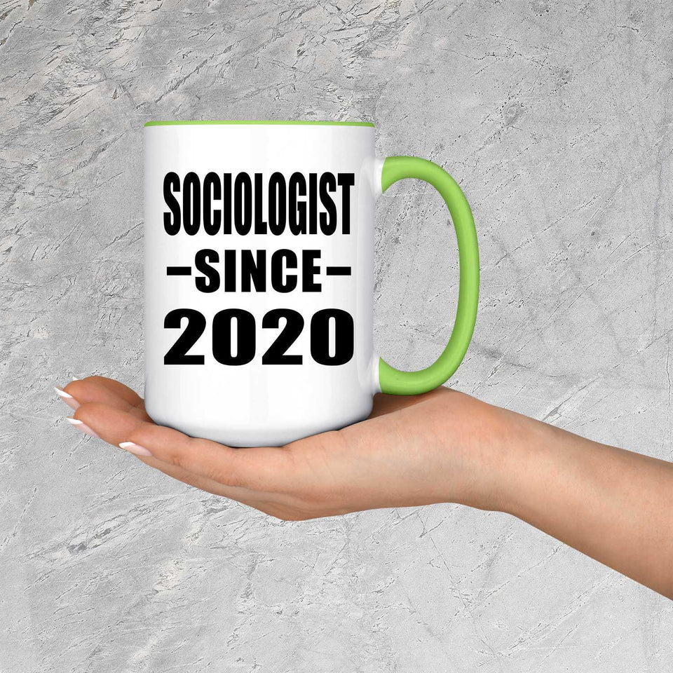 Sociologist Since 2020 - 15oz Accent Mug Green