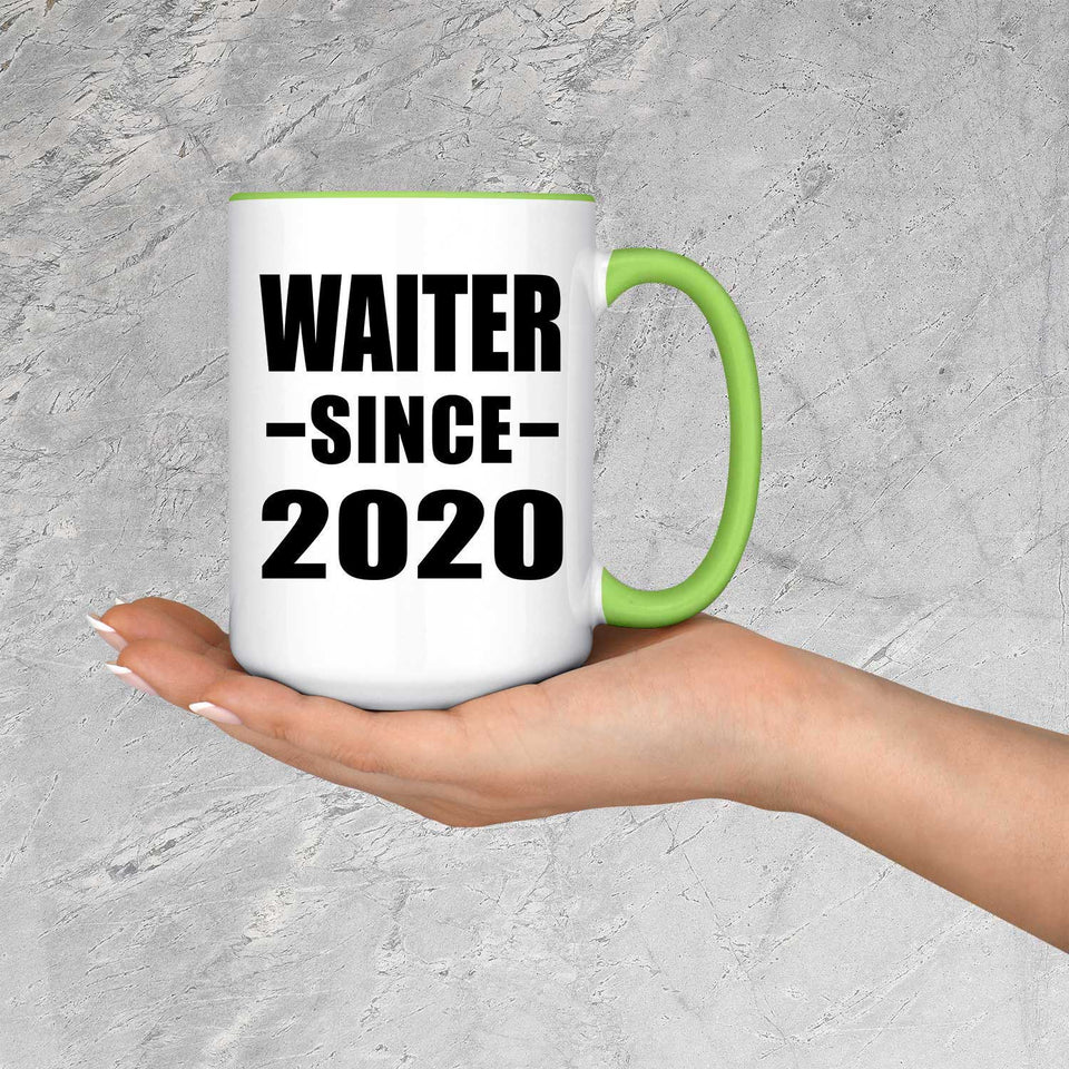 Waiter Since 2020 - 15oz Accent Mug Green