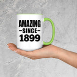 125th Birthday Amazing Since 1899 - 15oz Accent Mug Green