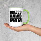 Bracco Italiano Mom - 15oz Accent Mug Green