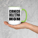 Cirneco Dell'etna Mom - 15oz Accent Mug Green