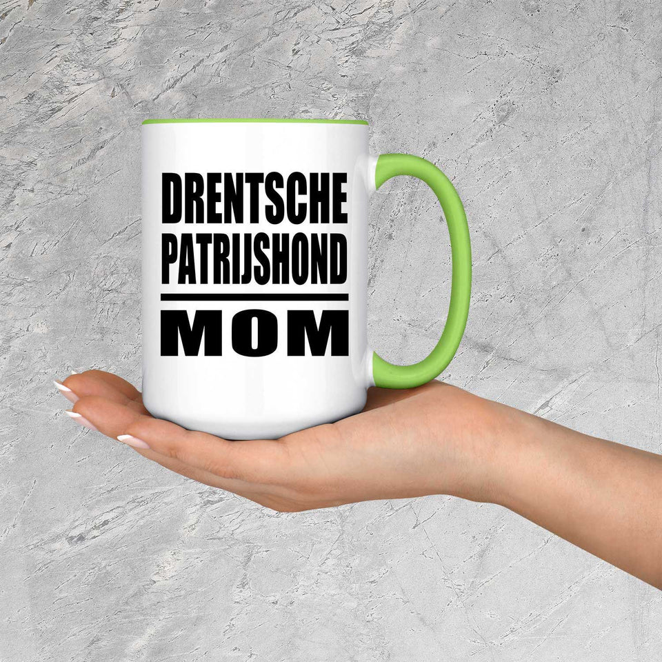Drentsche Patrijshond Mom - 15oz Accent Mug Green