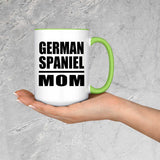 German Spaniel Mom - 15oz Accent Mug Green