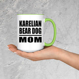 Karelian Bear Dog Mom - 15oz Accent Mug Green