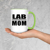 Lab Mom - 15oz Accent Mug Green