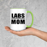 Labs Mom - 15oz Accent Mug Green