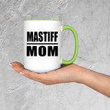 Mastiff Mom - 15oz Accent Mug Green