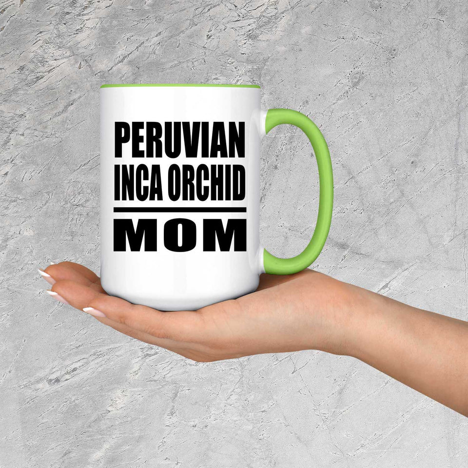 Peruvian Inca Orchid Mom - 15oz Accent Mug Green