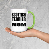 Scottish Terrier Mom - 15oz Accent Mug Green