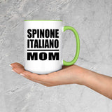 Spinone Italiano Mom - 15oz Accent Mug Green