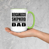 Bergamasco Shepherd Dad - 15oz Accent Mug Green