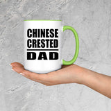 Chinese Crested Dad - 15oz Accent Mug Green
