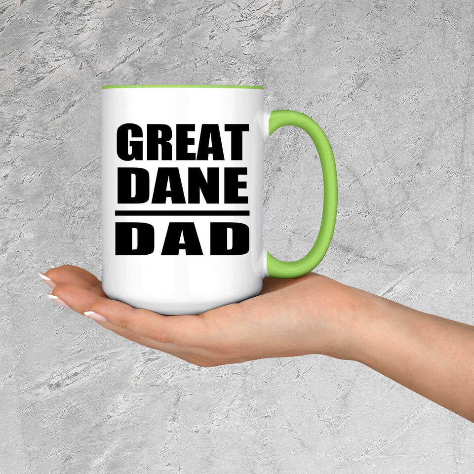 Great Dane Dad - 15oz Accent Mug Green