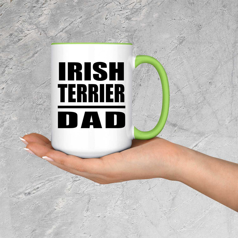 Irish Terrier Dad - 15oz Accent Mug Green