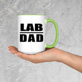 Lab Dad - 15oz Accent Mug Green