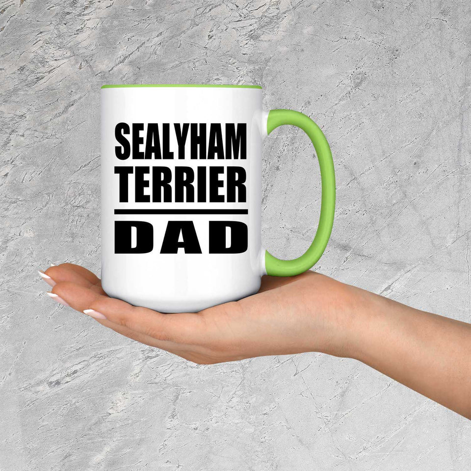Sealyham Terrier Dad - 15oz Accent Mug Green