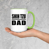 Shih Tzu Dad - 15oz Accent Mug Green