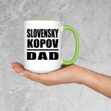 Slovensky Kopov Dad - 15oz Accent Mug Green