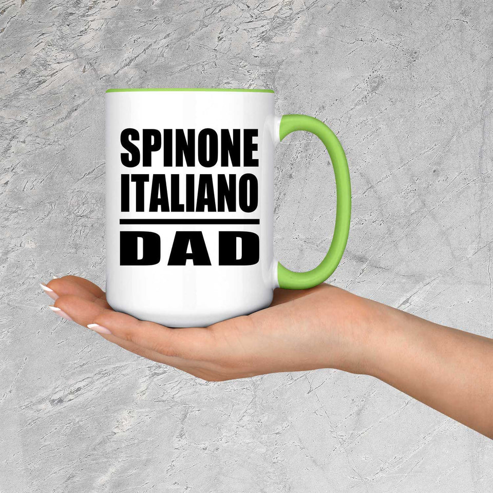 Spinone Italiano Dad - 15oz Accent Mug Green