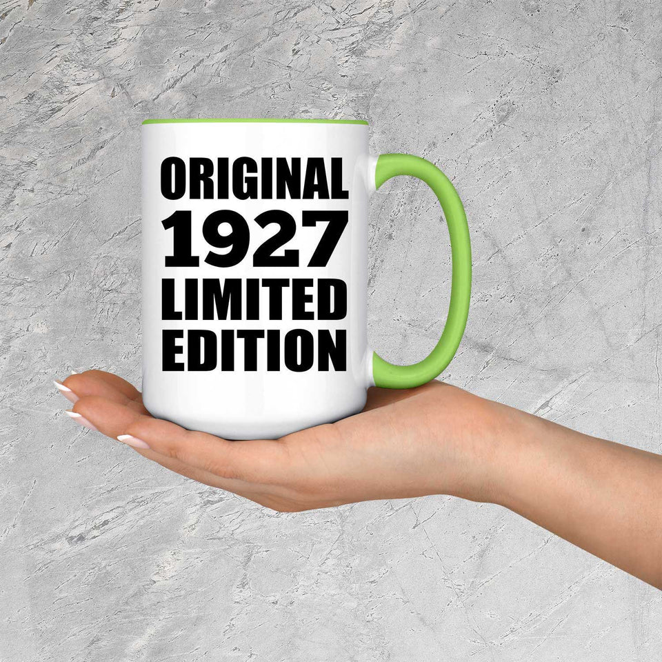 97th Birthday Original 1927 Limited Edition - 15oz Accent Mug Green
