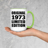 51st Birthday Original 1973 Limited Edition - 15oz Accent Mug Green