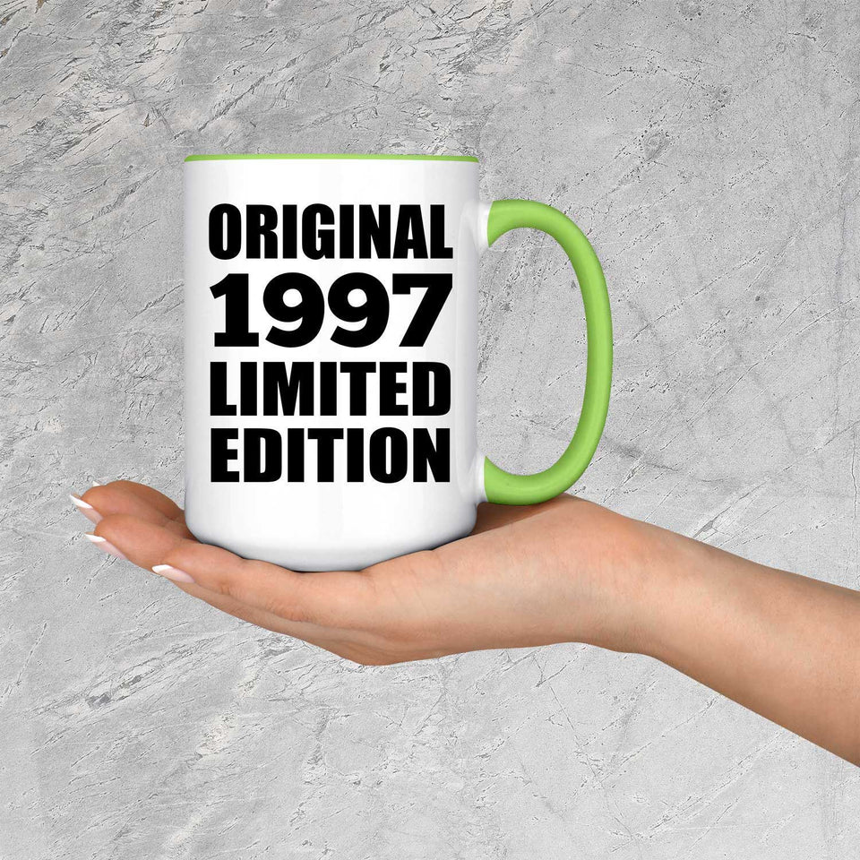 27th Birthday Original 1997 Limited Edition - 15oz Accent Mug Green