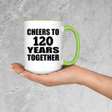 120th Anniversary Cheers To 120 Years Together - 15oz Accent Mug Green