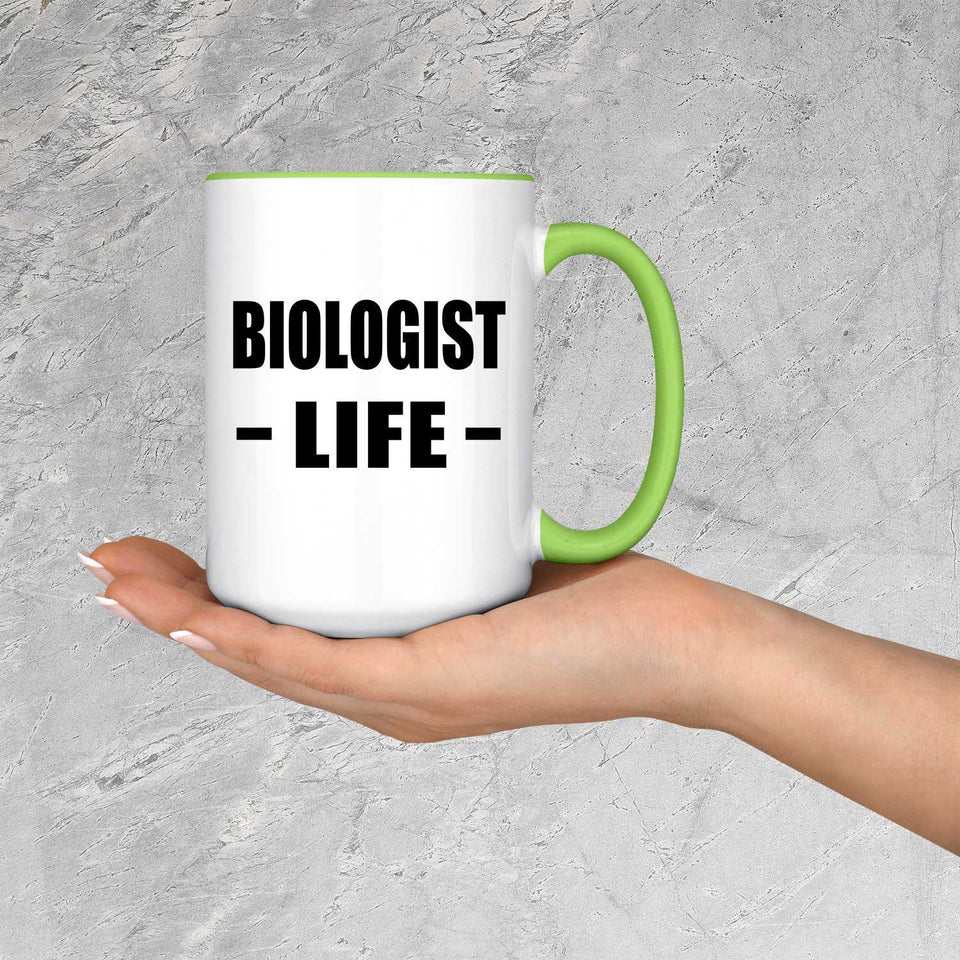 Biologist Life - 15oz Accent Mug Green