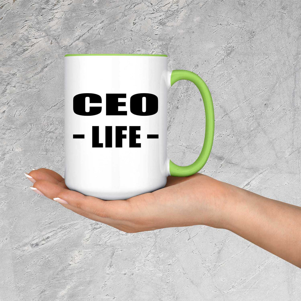 CEO Life - 15oz Accent Mug Green