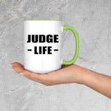 Judge Life - 15oz Accent Mug Green