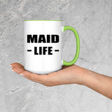 Maid Life - 15oz Accent Mug Green