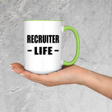 Recruiter Life - 15oz Accent Mug Green