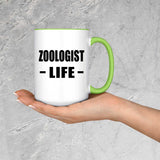 Zoologist Life - 15oz Accent Mug Green