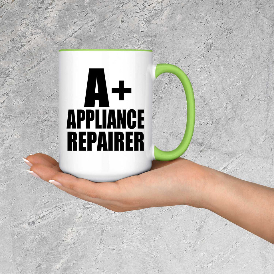 A+ Appliance Repairer - 15oz Accent Mug Green
