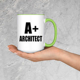 A+ Architect - 15oz Accent Mug Green