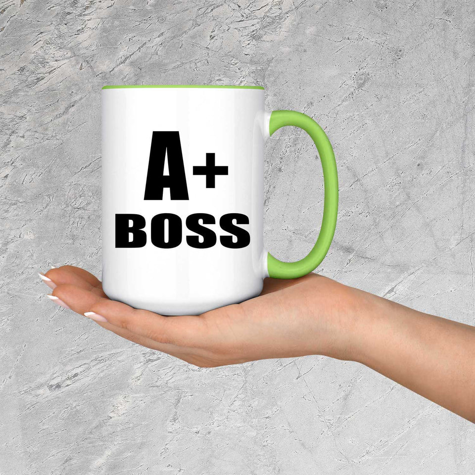 A+ Boss - 15oz Accent Mug Green
