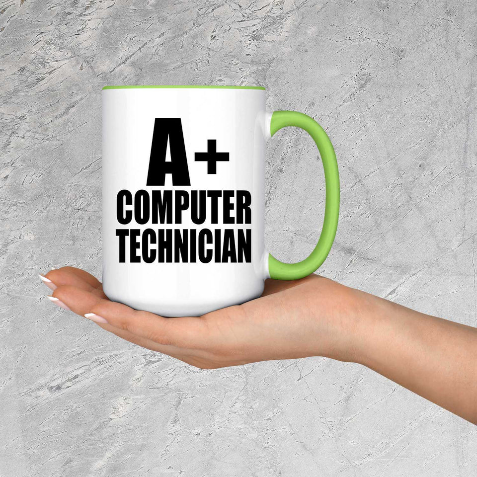 A+ Computer Technician - 15oz Accent Mug Green