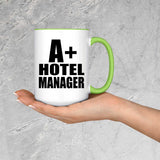 A+ Hotel Manager - 15oz Accent Mug Green