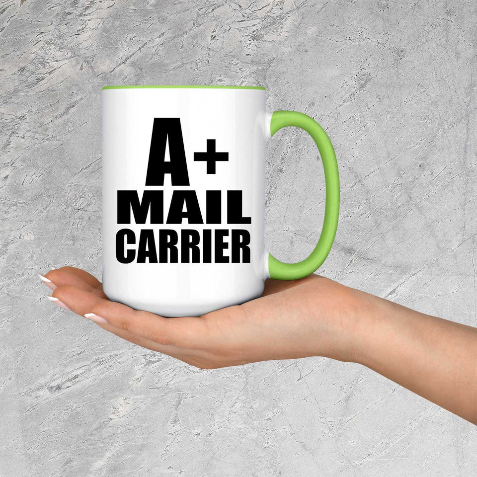 A+ Mail Carrier - 15oz Accent Mug Green