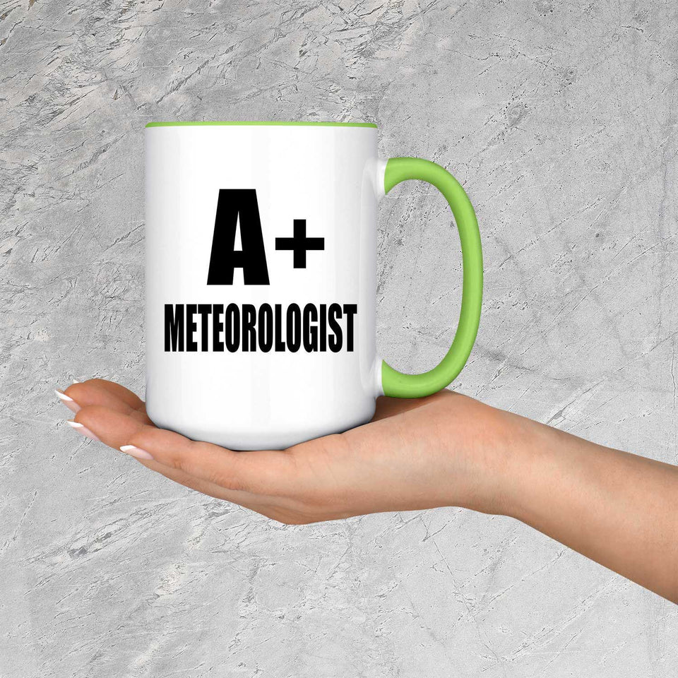 A+ Meteorologist - 15oz Accent Mug Green