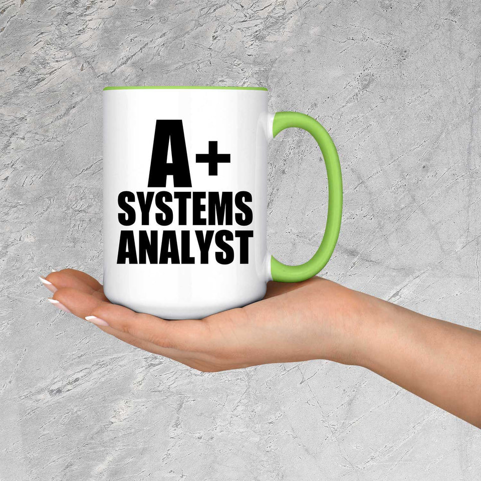 A+ Systems Analyst - 15oz Accent Mug Green