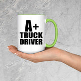 A+ Truck Driver - 15oz Accent Mug Green