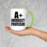 A+ University Professor - 15oz Accent Mug Green