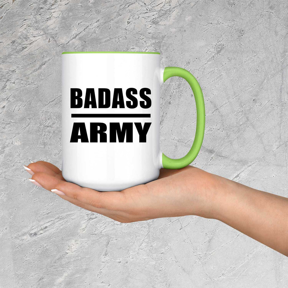 Badass Army - 15oz Accent Mug Green