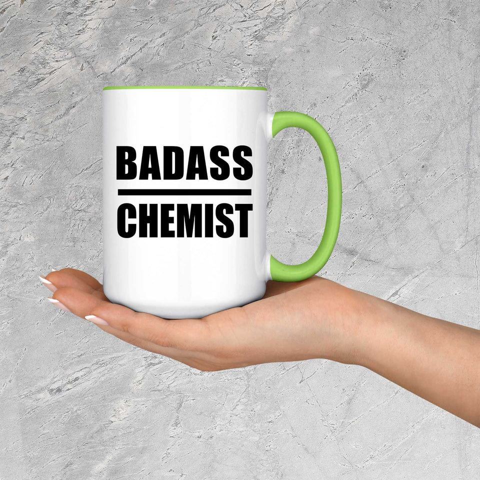 Badass Chemist - 15oz Accent Mug Green