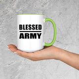 Blessed Army - 15oz Accent Mug Green