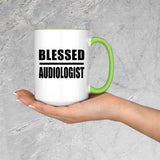 Blessed Audiologist - 15oz Accent Mug Green