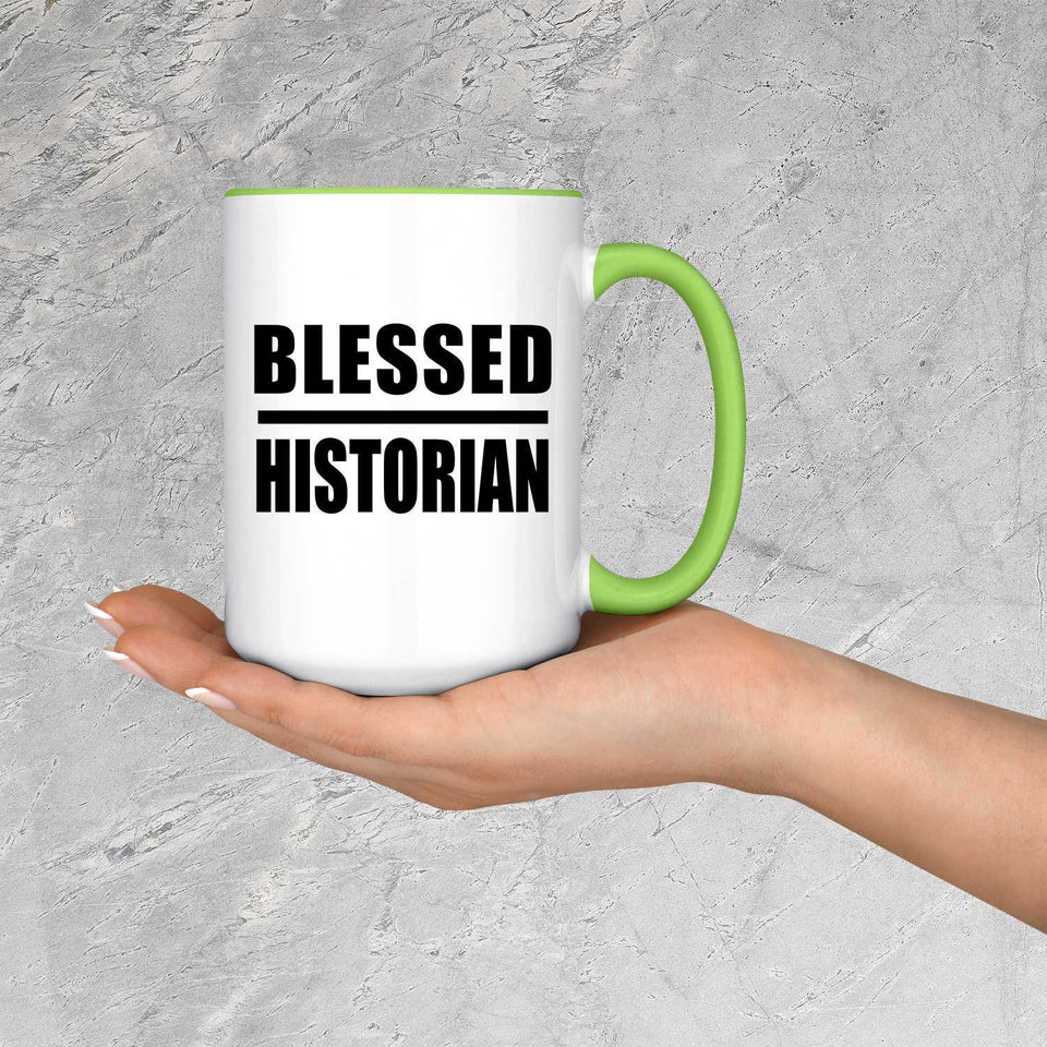 Blessed Historian - 15oz Accent Mug Green