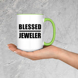 Blessed Jeweler - 15oz Accent Mug Green
