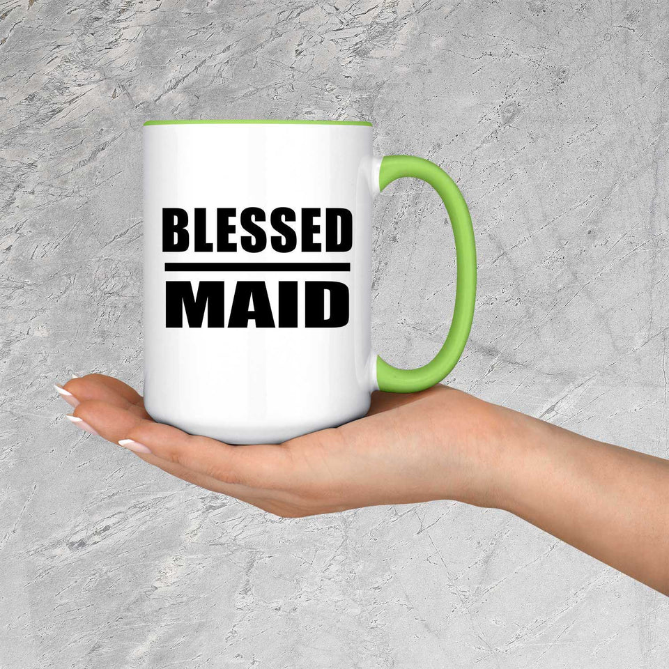 Blessed Maid - 15oz Accent Mug Green